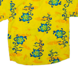CODE ONE Mens Shirt Yellow Floral L