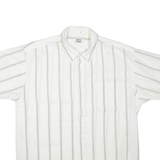 BAPST Mens Shirt White Striped L