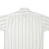BAPST Mens Shirt White Striped L