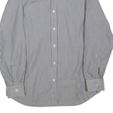 CONFEZIONI DE LUSSO Mens Shirt Black Striped Long Sleeve M
