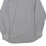 CONFEZIONI DE LUSSO Mens Shirt Black Striped Long Sleeve M