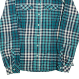 JACK WOLFSKIN Womens Shirt Green Check Long Sleeve UK 10