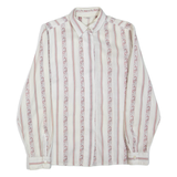 Womens Shirt White Paisley Long Sleeve M