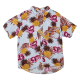 Mens Hawaiian Shirt Blue Floral M