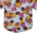 Mens Hawaiian Shirt Blue Floral M