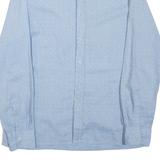 CHEMISERIE Mens Plain Shirt Blue Long Sleeve M