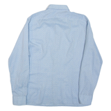 CHEMISERIE Mens Plain Shirt Blue Long Sleeve M