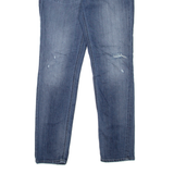 DIESEL Belthy Distressed Womens Jeans Blue Slim Boyfriend Stone Wash W27 L32