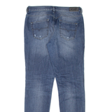 DIESEL Belthy Distressed Womens Jeans Blue Slim Boyfriend Stone Wash W27 L32