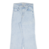 LEVI'S High Waisted Crop Womens Jeans Blue Regular Flared W22 L27