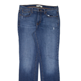 LEVI'S 505 Distressed Womens Jeans Blue Regular Straight W32 L31