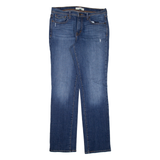 LEVI'S 505 Distressed Womens Jeans Blue Regular Straight W32 L31