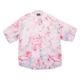 BELLINO CASUALS Mens Shirt Pink Viscose Crazy Pattern M