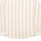 NOVA ONDA Mens Shirt Beige Striped Long Sleeve M