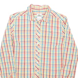 LACOSTE Womens Shirt Red Striped Long Sleeve S