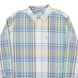 LEVI'S Mens Shirt Blue Check Long Sleeve S