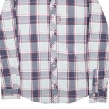 LEVI'S Mens Shirt Blue Check Long Sleeve M