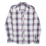 LEVI'S Mens Shirt Blue Check Long Sleeve M