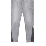 LEVI'S 721 High Rise BIG E Womens Jeans Grey Slim Skinny Stone Wash W28 L27