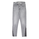 LEVI'S 721 High Rise BIG E Womens Jeans Grey Slim Skinny Stone Wash W28 L27