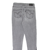 LEVI'S 721 High Rise BIG E Womens Jeans Grey Slim Skinny Stone Wash W28 L27