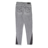 LEVI'S 721 High Rise BIG E Womens Jeans Grey Slim Skinny Stone Wash W28 L27
