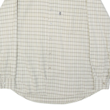 TEDDY'S Mens Shirt Beige Plaid Long Sleeve M