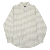 TEDDY'S Mens Shirt Beige Plaid Long Sleeve M