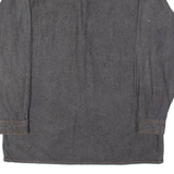 EXPLORER Mens Denim Shirt Grey Long Sleeve M