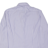 CALVIN KLEIN Slim Fit Mens Shirt Purple Striped Long Sleeve L