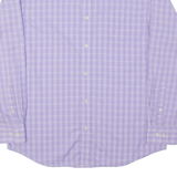 CALVIN KLEIN Mens Shirt Purple Plaid Long Sleeve L