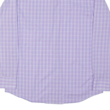 CALVIN KLEIN Mens Shirt Purple Plaid Long Sleeve L