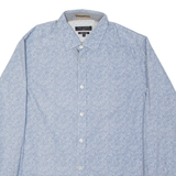 TED BAKER Mens Shirt Black Crazy Pattern Long Sleeve L