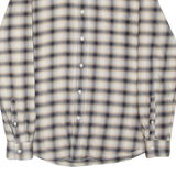 REISS Mens Shirt Grey Plaid Long Sleeve S