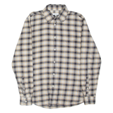 REISS Mens Shirt Grey Plaid Long Sleeve S