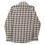 REISS Mens Shirt Grey Plaid Long Sleeve S