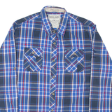 DIESEL Mens Shirt Blue 90s Plaid Long Sleeve L