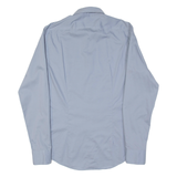 CALVIN KLEIN Slim Fit Mens Plain Shirt Blue Long Sleeve S