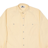 TOM Tailored Mens Plain Shirt Orange Long Sleeve L