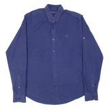 TOMMY HILFIGER Mens Shirt Blue Spotted Long Sleeve M