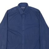 TOMMY HILFIGER Mens Plain Shirt Blue Long Sleeve M