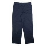 DICKIES 874 Workwear Mens Trousers Blue Regular Straight W34 L31