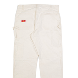 DICKIES Carpenter Mens Trousers Cream Regular Straight W34 L31
