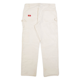 DICKIES Carpenter Mens Trousers Cream Regular Straight W34 L31