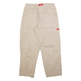 DICKIES Cargo Womens Trousers Beige Relaxed Tapered W28 L27