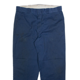 DICKIES Mens Trousers Blue Regular Straight W36 L29
