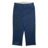 DICKIES Mens Trousers Blue Regular Straight W36 L29
