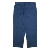 DICKIES Mens Trousers Blue Regular Straight W36 L29