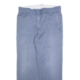 DICKIES Mens Trousers Blue Regular Straight W34 L31
