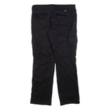 DICKIES Cargo Womens Trousers Black Relaxed Straight W32 L31